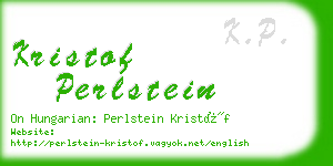 kristof perlstein business card